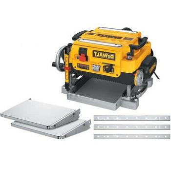 木工工具| Dewalt DW735X 15安培13英寸. 双速绳厚刨床与支持台和额外的刀